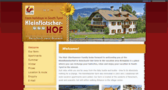 Desktop Screenshot of kleinflatscherhof.com
