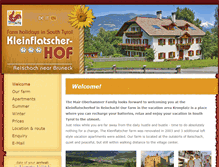 Tablet Screenshot of kleinflatscherhof.com